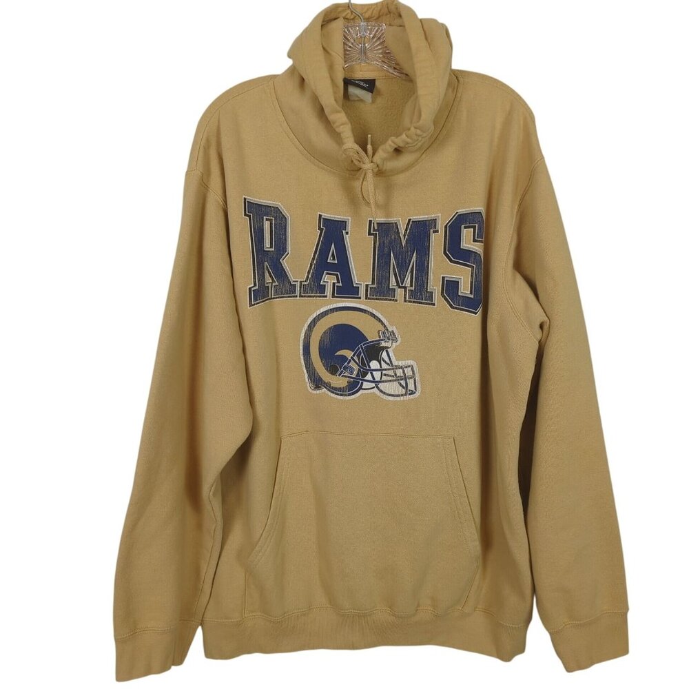 NFL Team Apparel Los Angeles Rams Hoodie Sweatshirt XXL Gold Fleece Pullover